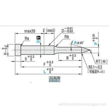 Surface HW Coating Carbide punches HSS SKD11 Sharp Tip Angl